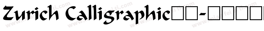 Zurich Calligraphic字体字体转换